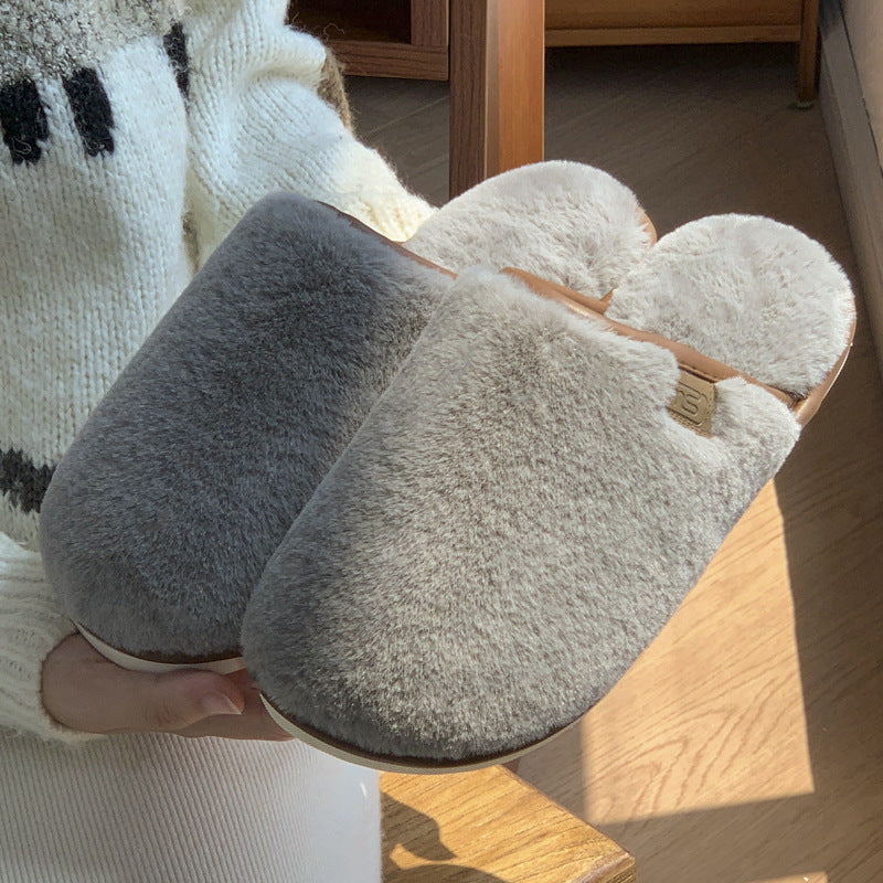 Winter Plush Non-Slip House Slippers for Women & Men