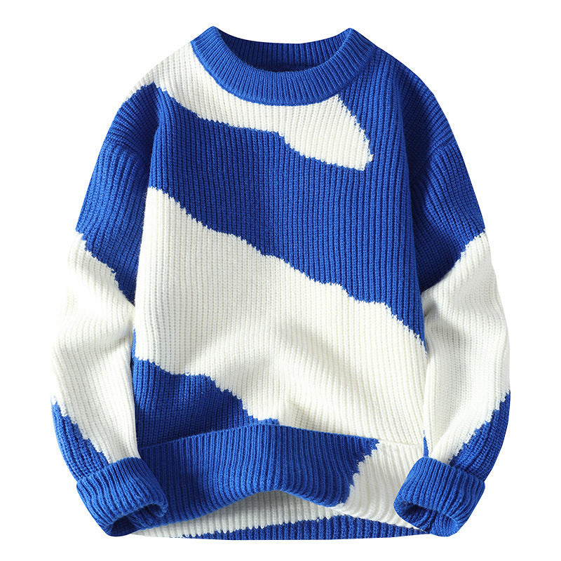 Trendy Autumn Colorblock Sweater for Youth