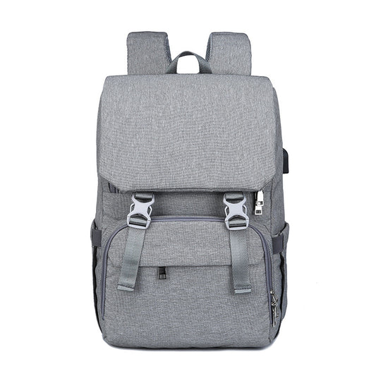 Versatile USB Diaper Bag: Spacious Double-Shoulder Mommy Bag