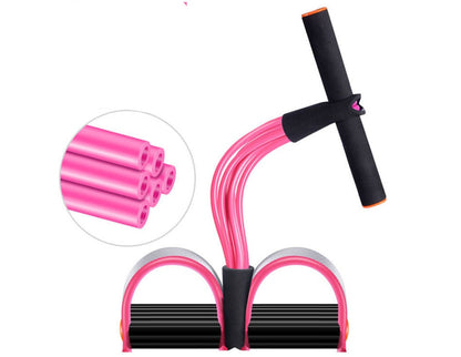 Natural Latex Elastic Resistance Band with Handles - Fitness Foot Pedal Expander for Bodybuilding and Workouts> free shipping