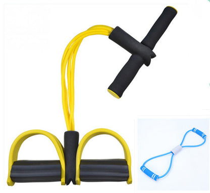 Natural Latex Elastic Resistance Band with Handles - Fitness Foot Pedal Expander for Bodybuilding and Workouts> free shipping