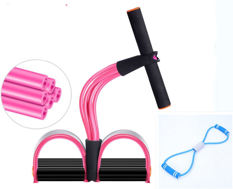 Natural Latex Elastic Resistance Band with Handles - Fitness Foot Pedal Expander for Bodybuilding and Workouts> free shipping