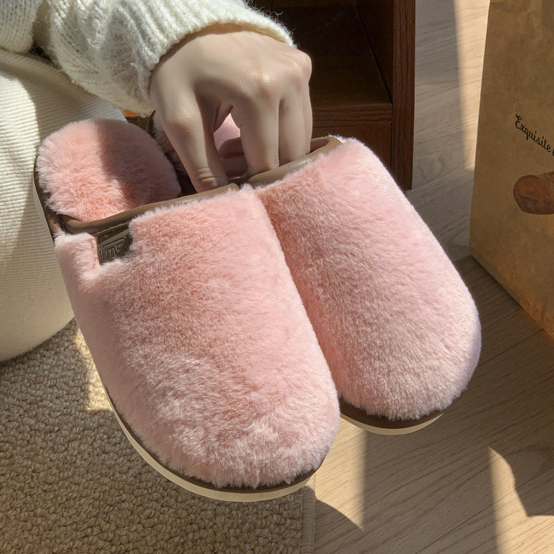 Winter Plush Non-Slip House Slippers for Women & Men