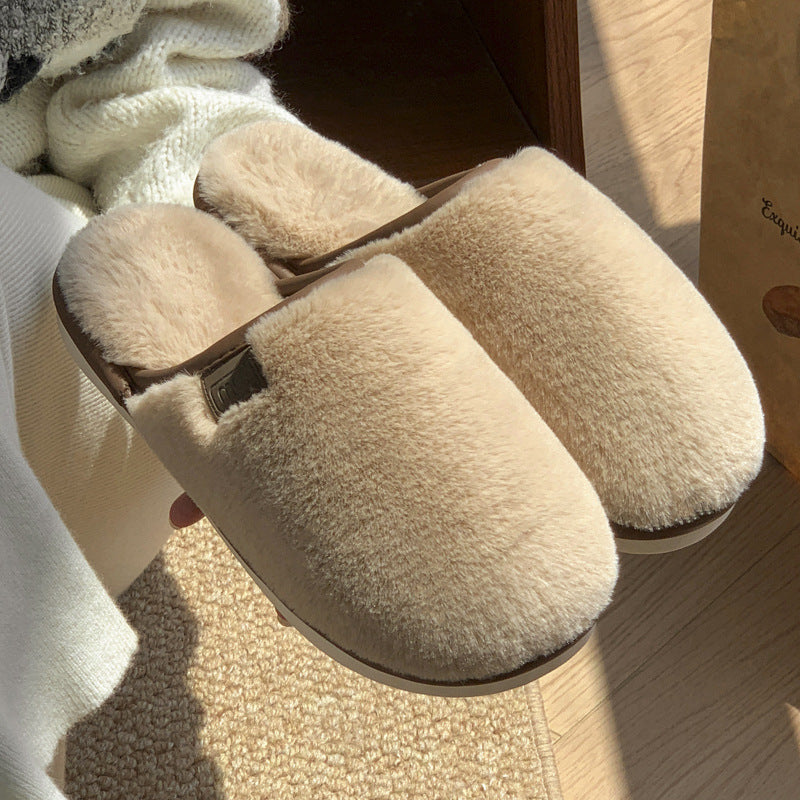 Winter Plush Non-Slip House Slippers for Women & Men