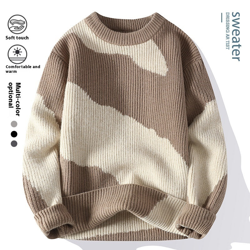 Trendy Autumn Colorblock Sweater for Youth