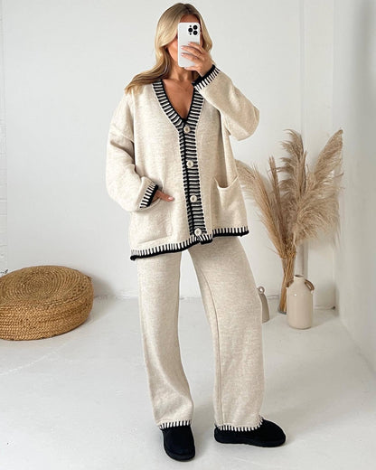 Women's Cozy Knitted Two-Piece Suit