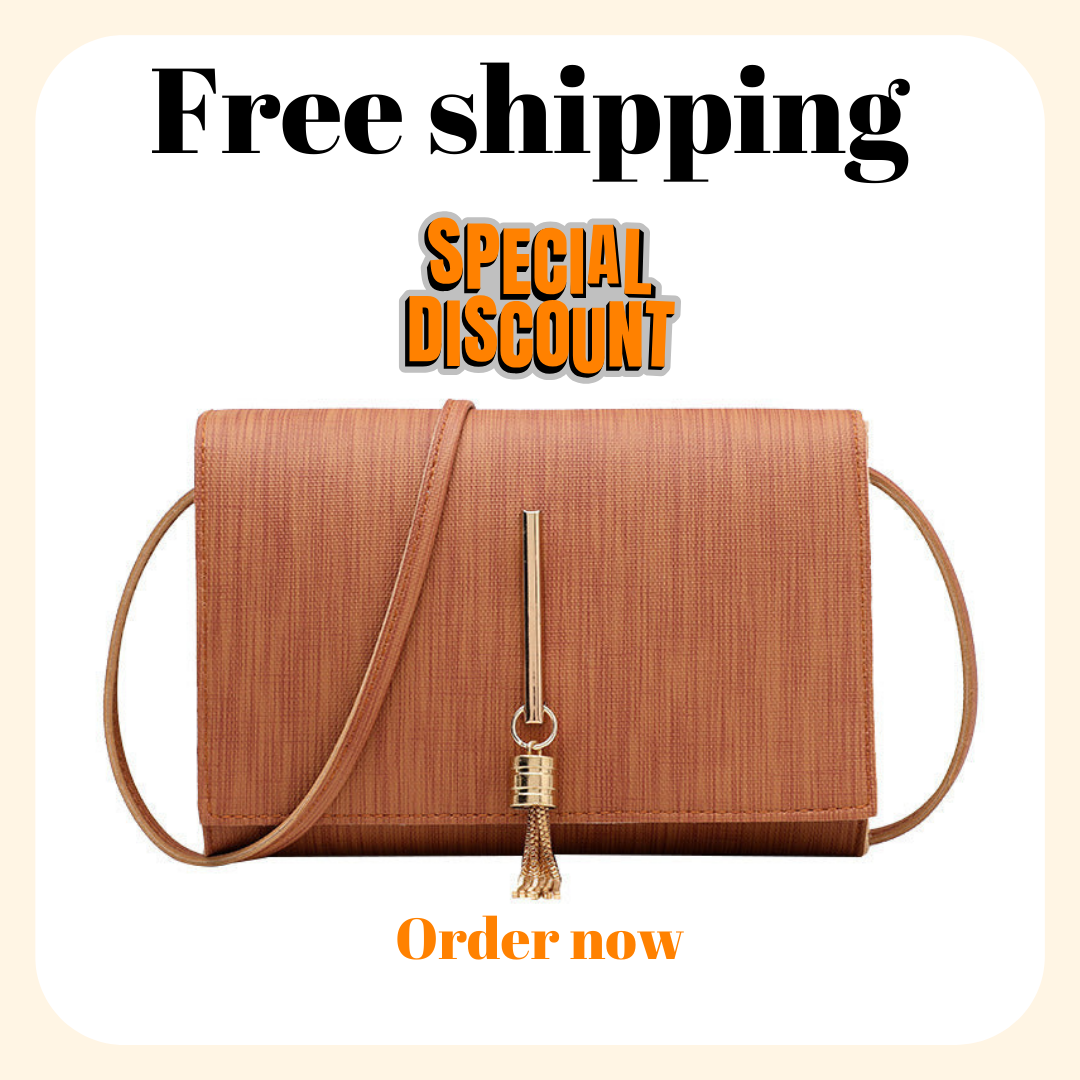 Fashion Messenger Small Bag Tassel Charm Small Square Bag Single Shoulder Female Bag