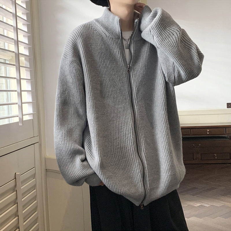 Men's Retro Knitted Shirt Japanese-Style High-Grade Loose Fit.> Free Shipping