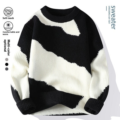 Trendy Autumn Colorblock Sweater for Youth