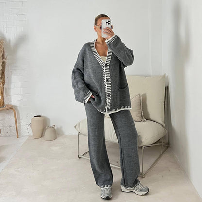 Women's Cozy Knitted Two-Piece Suit