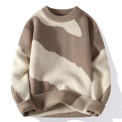 Trendy Autumn Colorblock Sweater for Youth