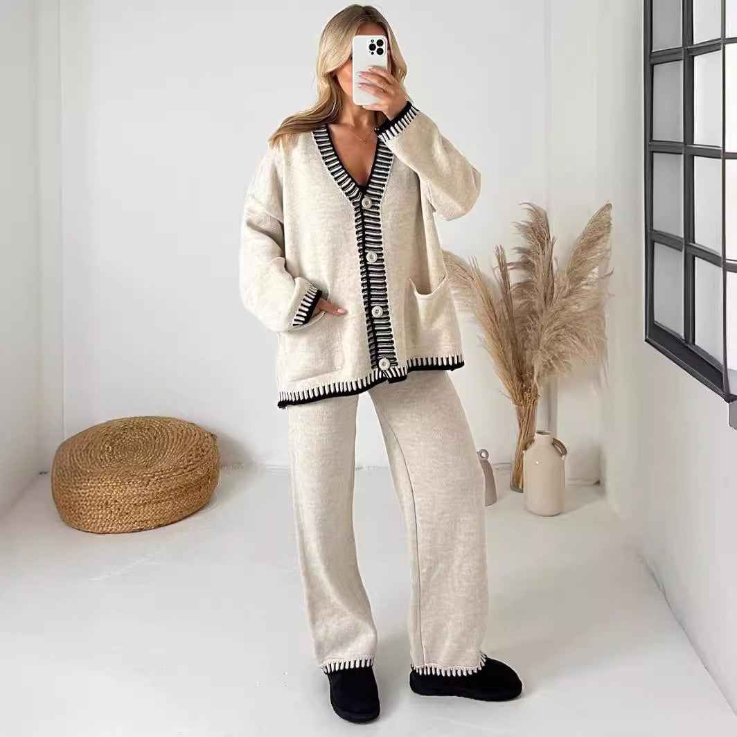 Women's Cozy Knitted Two-Piece Suit